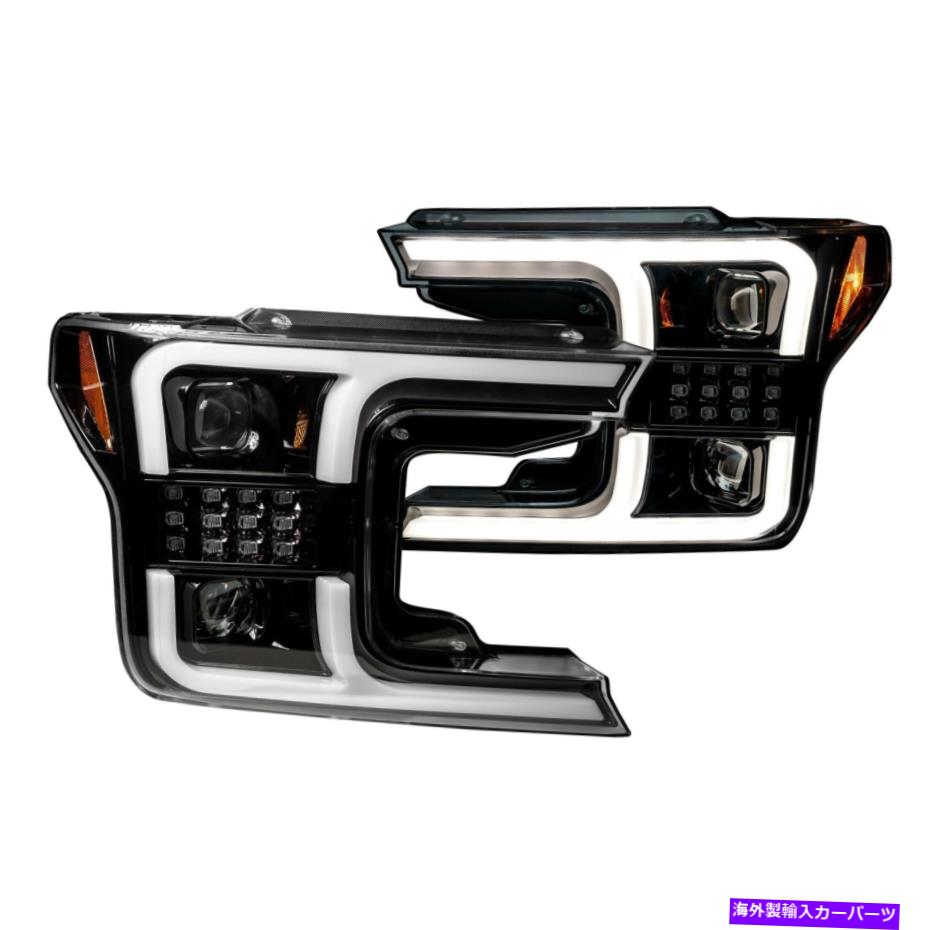 USヘッドライト FORD F-150 18-20ヘッドライトブラック/スモークLED DRLバープロジェクターヘッドライトW For Ford F-150 18-20 Headlights Black/Smoke LED DRL Bar Projector Headlights w【並行輸入品】｜Us Custom Parts Shop USDM