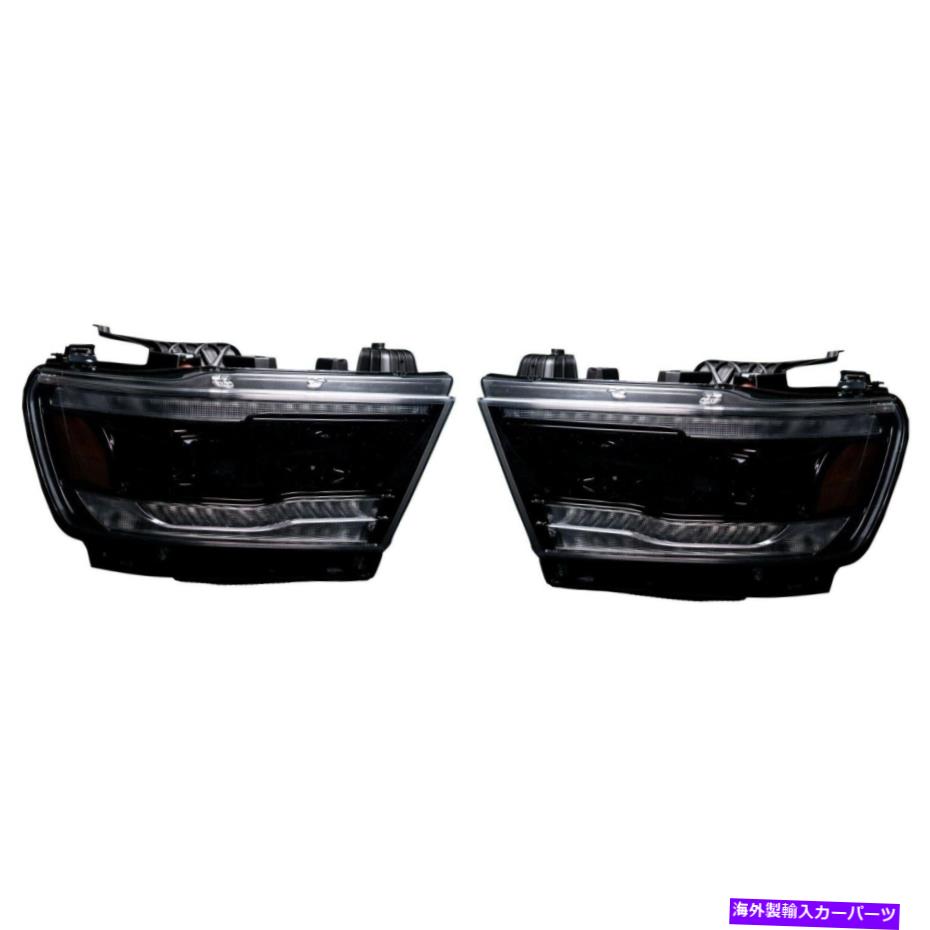 USヘッドライト Dodge Ram 1500 19-20 LEDプロジェクターヘッドライトOLED DRLスキャンスイッチバックブラック Dodge Ram 1500 19-20 LED Projector Headlights OLED DRL Scanning Switchback Black【並行輸入品】｜Us Custom Parts Shop USDM