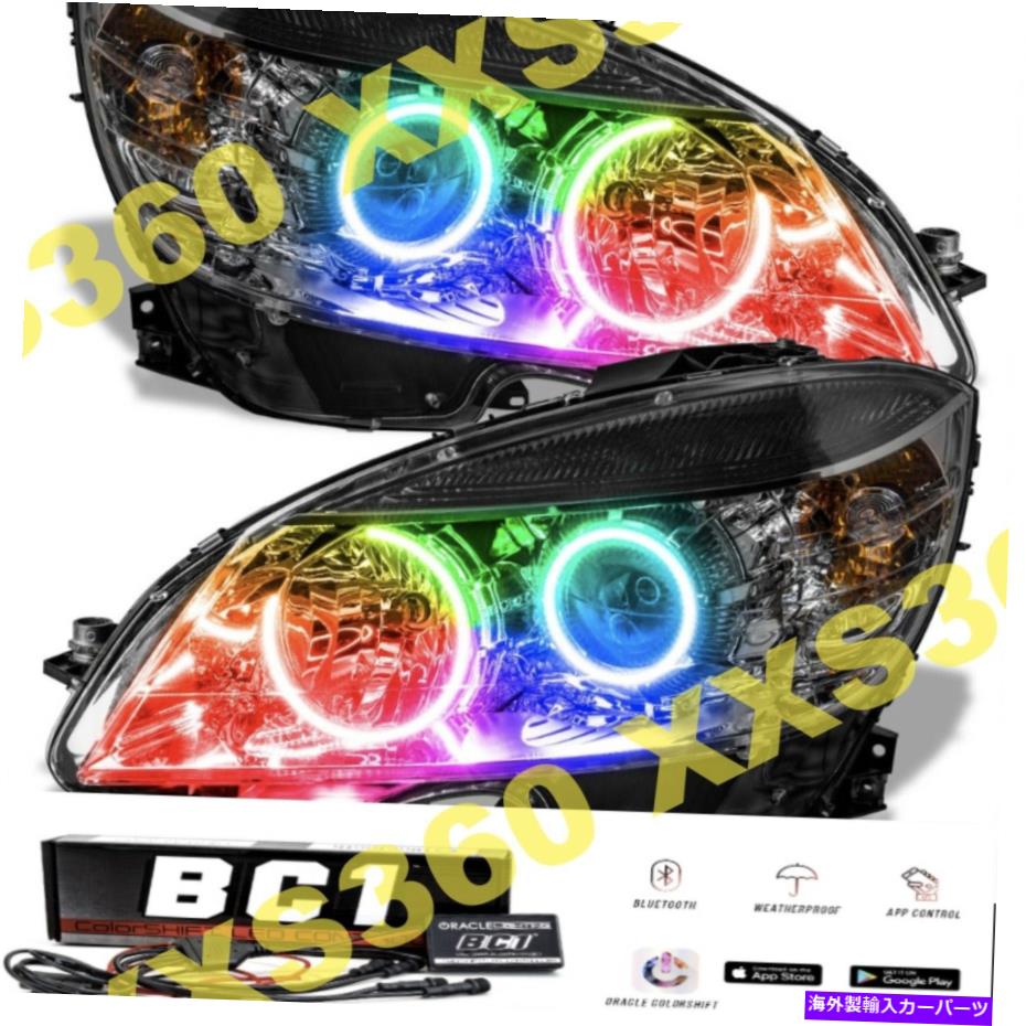 USヘッドライト Oracle Halo 2XヘッドライトブラックメルセデスCクラス08-11 ColorShift BC1 Bluetooth ORACLE Halo 2x HEADLIGHTS BLACK Mercedes C-Class 08-11 COLORSHIFT BC1 Bluetooth【並行輸入品】｜Us Custom Parts Shop USDM 213,121円