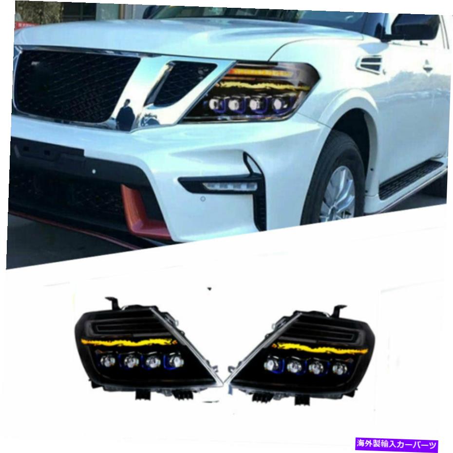 USヘッドライト armada 12-19 LED昼間のランニングライト動的シグナルXenon Lo / HIビーム For Armada 12-19 LED Daytime Running lights Dynamic Signal Xenon Lo/Hi Beam【並行輸入品】|Us Custom Parts Shop USDM