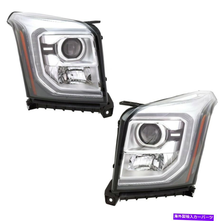 USヘッドライト GMCペアのための2右から右側の2つの左右の84294008、84294007 LH＆RHのランプ Headlights Lamps Set of 2 Left-and-Right 84294008, 84294007 LH & RH for GMC Pair【並行輸入品】