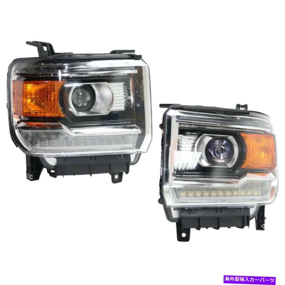 USヘッドライト 2015-2017 GMC Sierra 2500 HDドライバーと旅客サイドペアカーパのヘッドライト Headlight For 2015-2017 GMC Sierra 2500 HD Driver and Passenger Side Pair CAPA【並行輸入品】|Us Custom Parts Shop USDM
