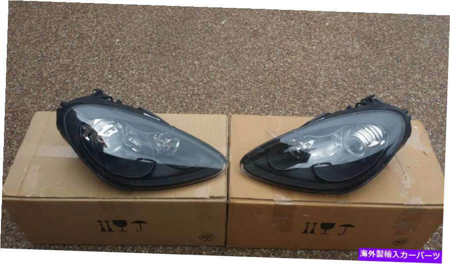 USヘッドライト Porsche Cayenne OEM（L）＆（R）BLACK BI-Xenon動的レベリングヘッドライトアセンブリ PORSCHE CAYENNE OEM (L) & (R) BLACK BI-XENON DYNAMIC LEVELING HEADLIGHT ASSEMBLY【並行輸入品】