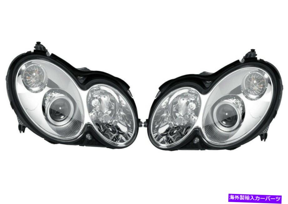USヘッドライト 2つの前部キセノンカーブライトのペアセットベンツC209 CLKクラスのヘッドライトHella Pair Set of 2 Front Xenon Curve Lights Headlights Hella For Benz C209 CLK-Class【並行輸入品】