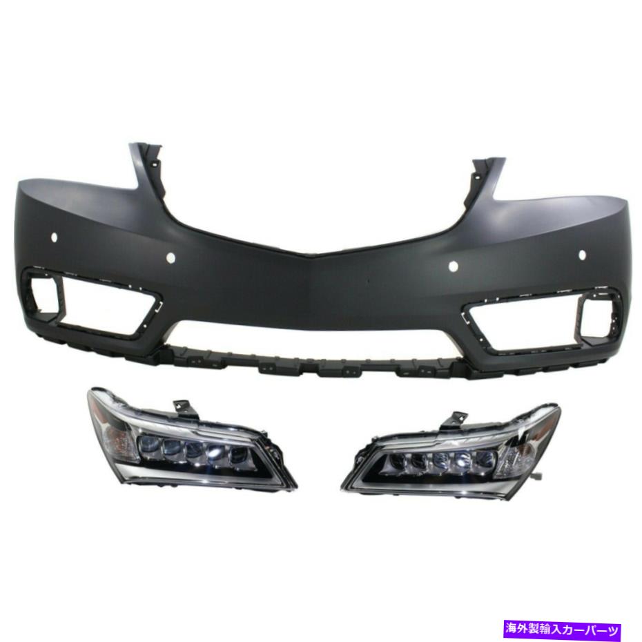 USヘッドライト Headlights Lamps 3 33100TZ5A01,33150TZ5A01,33150TZ5A01,3711TZ5A80ZZ Headlights Lamps Set of 3 Front 33100TZ5A01, 33150TZ5A01, 04711TZ5A80ZZ for MDX【並行輸入品】