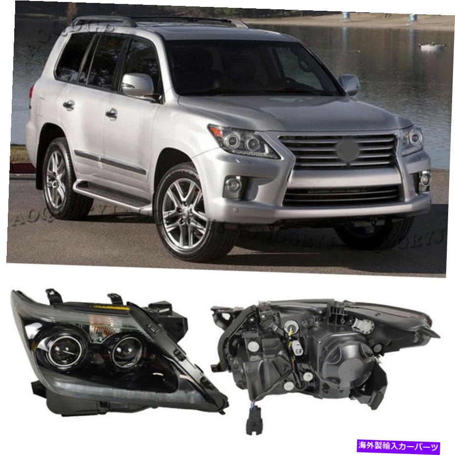 USヘッドライト Lexus LX570のためのLEDスモーキーブラックカーフロントバンパーヘッドライト修理キット2012-2015 LED Smoky Black Car Front Bumper Headlight Repair kit For LEXUS LX570 2012-2015【並行輸入品】｜Us Custom Parts Shop USDM