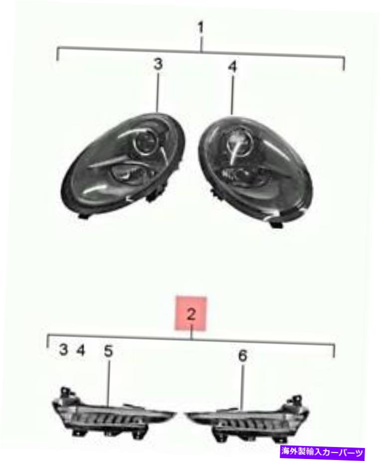 USヘッドライト 右99104490105の本物のポルシェLEDヘッドライトドライブ Genuine PORSCHE Led Headlight Drive On Right 99104490105【並行輸入品】