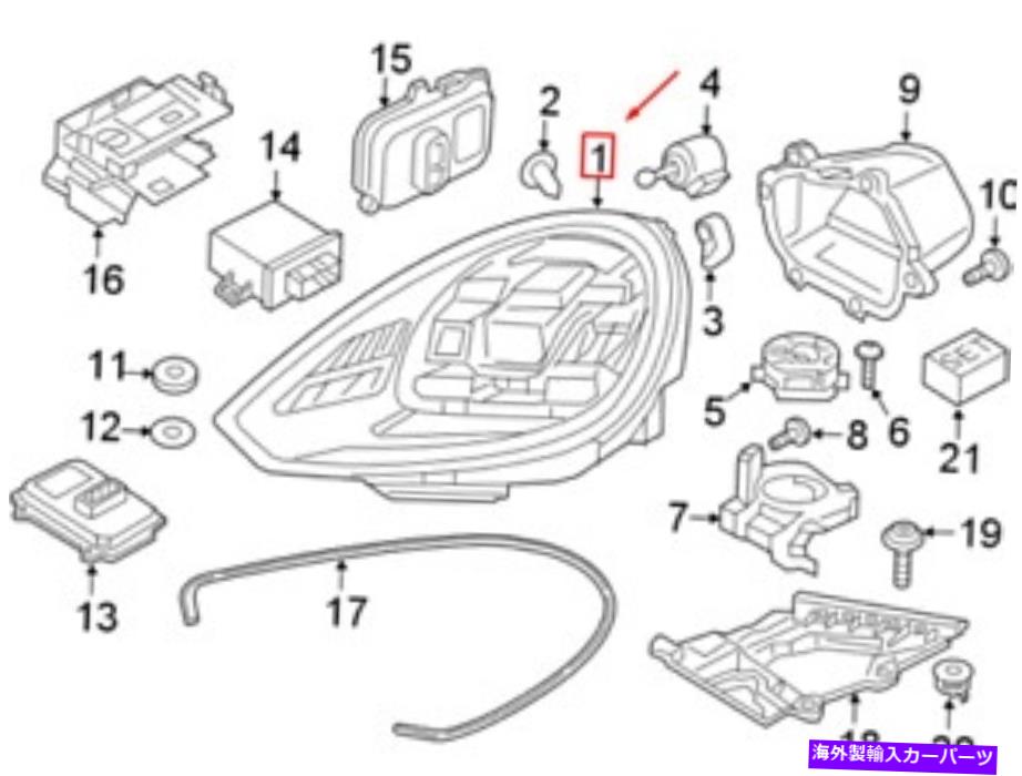 USヘッドライト 新しいOEMポルシェカイエン9Y0フロント左LEDヘッドライトRHD 9Y0941043T純正 NEW OEM PORSCHE CAYENNE 9Y0 FRONT LEFT LED HEADLIGHT RHD 9Y0941043T GENUINE【並行輸入品】