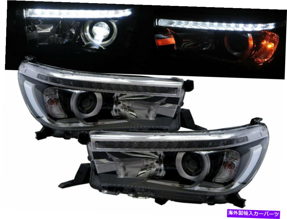 USヘッドライト HILUX REVO AN120 / AN130 15プレゼントLEDプロジェクターヘッドライトクロム用トヨタLHD Hilux Revo AN120/AN130 15-present LED Projector Headlight Chrome for TOYOTA LHD【並行輸入品】