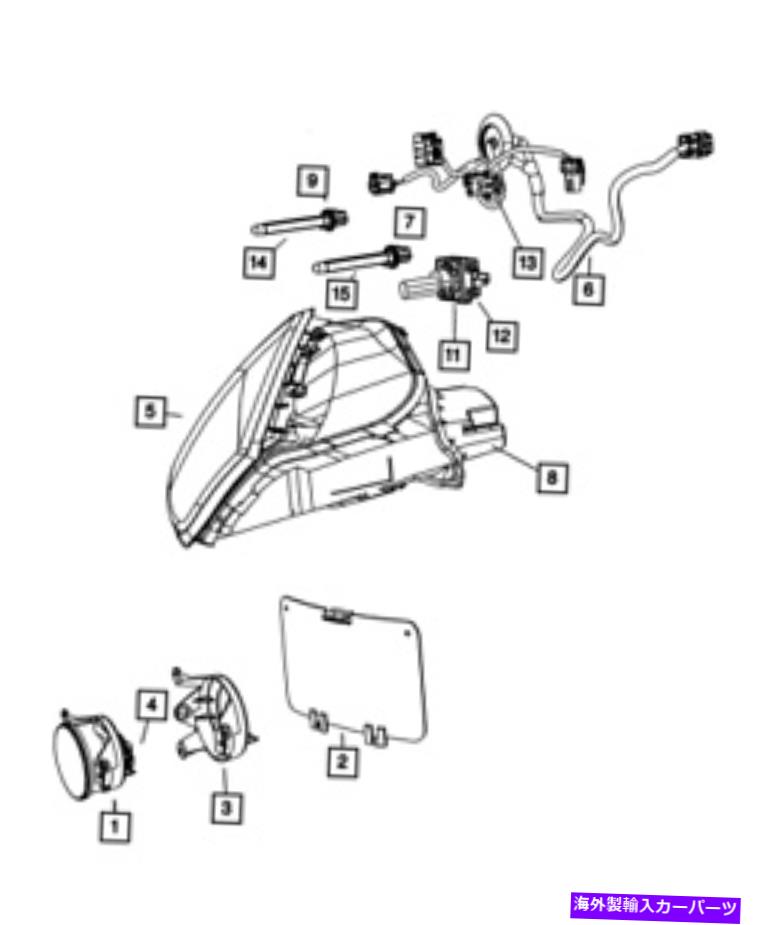 USヘッドライト 本物のMOPARヘッドランプは5030187AAを残しました Genuine Mopar Headlamp Left 5030187AA【並行輸入品】|Us Custom Parts Shop USDM