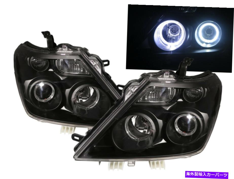 USヘッドライト 日産LHDのための巡回Y62 10-14 5DガイドLED Angel-Eye Headlight BK Patrol Y62 10-14 5D Guide LED Angel-Eye Headlight BK for NISSAN LHD【並行輸入品】