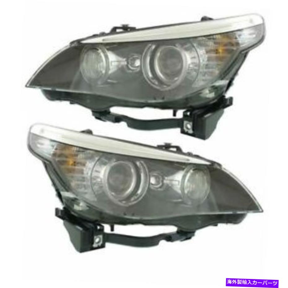 USヘッドライト 08-10 BMW 5シリーズフロントヘッドライトヘッドランプHID /キセノンヘッドライトランプセットペア 08-10 BMW 5-Series Front Headlight Headlamp HID/Xenon Head Light Lamp Set Pair【並行輸入品】