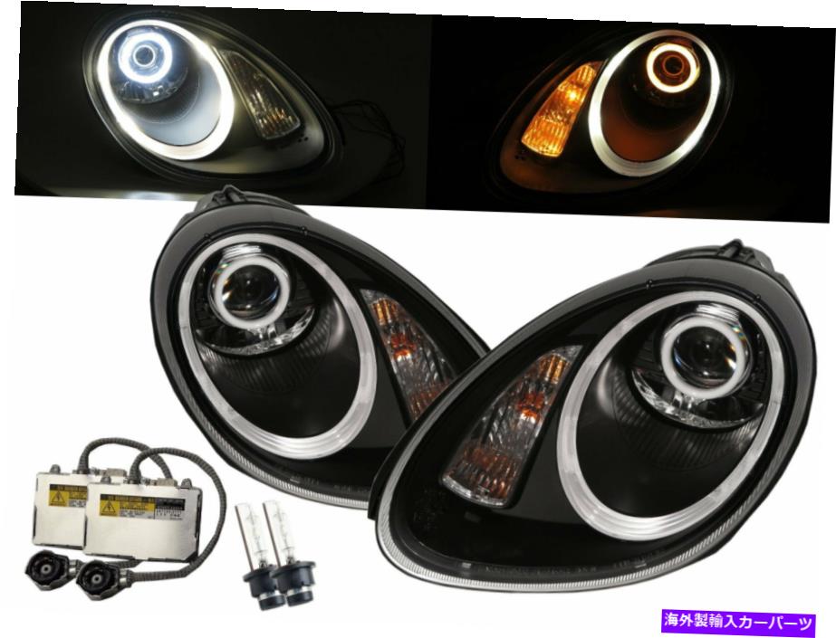 USヘッドライト Cayman 987 05-08綿Halo D2S電球w / sバラストヘッドライトBK for Porsche LHD Cayman 987 05-08 Cotton Halo D2S Bulb W/S Ballast Headlight BK for PORSCHE LHD【並行輸入品】