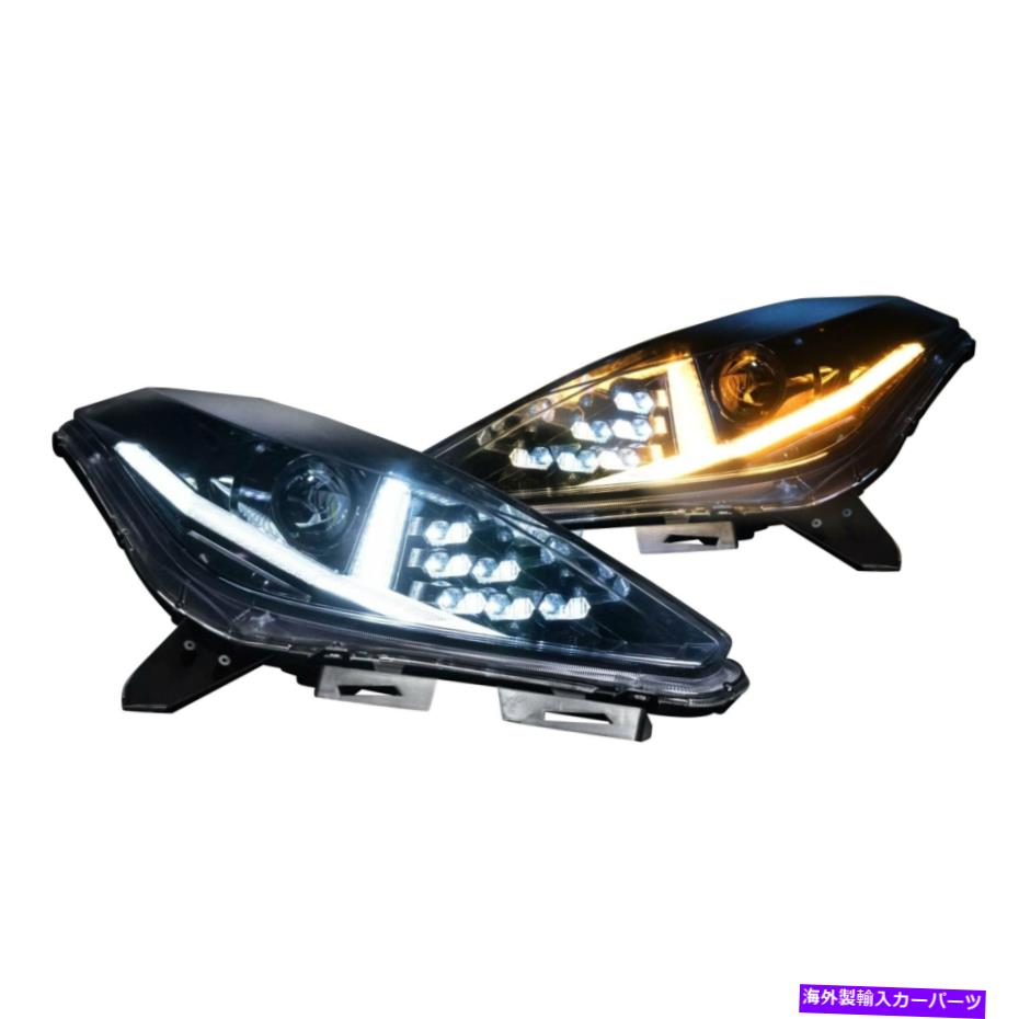 USヘッドライト Chevy Corvette 14-19 XBブラックシーケンシャルDRLバープロジェクターLEDヘッドライト For Chevy Corvette 14-19 XB Black Sequential DRL Bar Projector LED Headlights【並行輸入品】｜Us Custom Parts Shop USDM