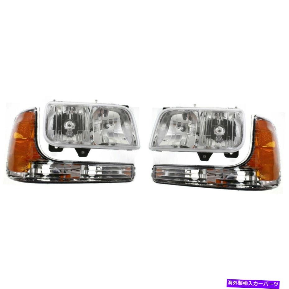 USヘッドライト GMC Yukon Escalade 99-00のための新しい自動ボディの修理ドライバー＆旅客サイドLH RH New Auto Body Repair Driver & Passenger Side LH RH for GMC Yukon Escalade 99-00【並行輸入品】