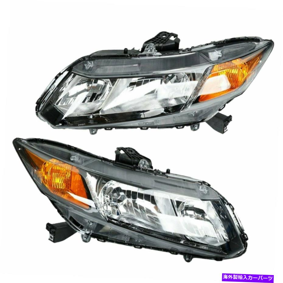 USヘッドライト 2012-2015ホンダシビックセダン12-13クーペヘッドライトヘッドランプ左+右BLK For 2012-2015 Honda Civic Sedan 12-13 Coupe Headlights Headlamps Left+Right Blk【並行輸入品】|Us Custom Parts Shop USDM