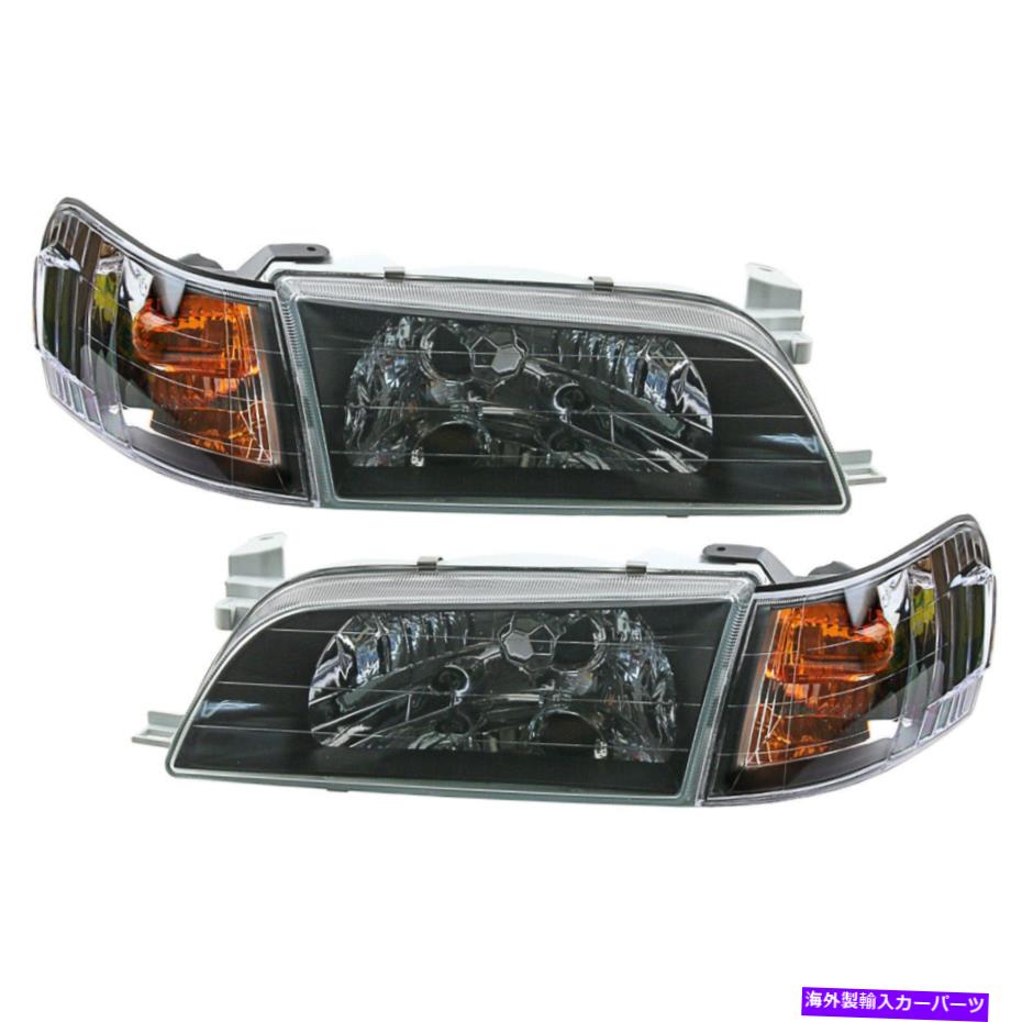 USヘッドライト OEM COROLLA AE100 AE101セダンワゴンフロントブラッククリスタルヘッドライトコーナーランプ OEM Corolla AE100 AE101 Sedan Wagon Front Black CRYSTAL Headlight Corner Lamp【並行輸入品】