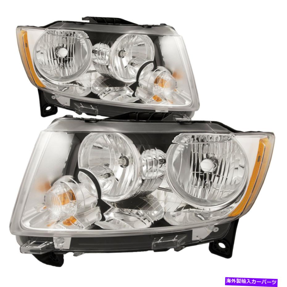 USヘッドライト ヘッドライトハロゲンセットペア2011-2013ジープグランドチェロキー Headlights Halogen Set Pair Fits 2011-2013 Jeep Grand Cherokee【並行輸入品】