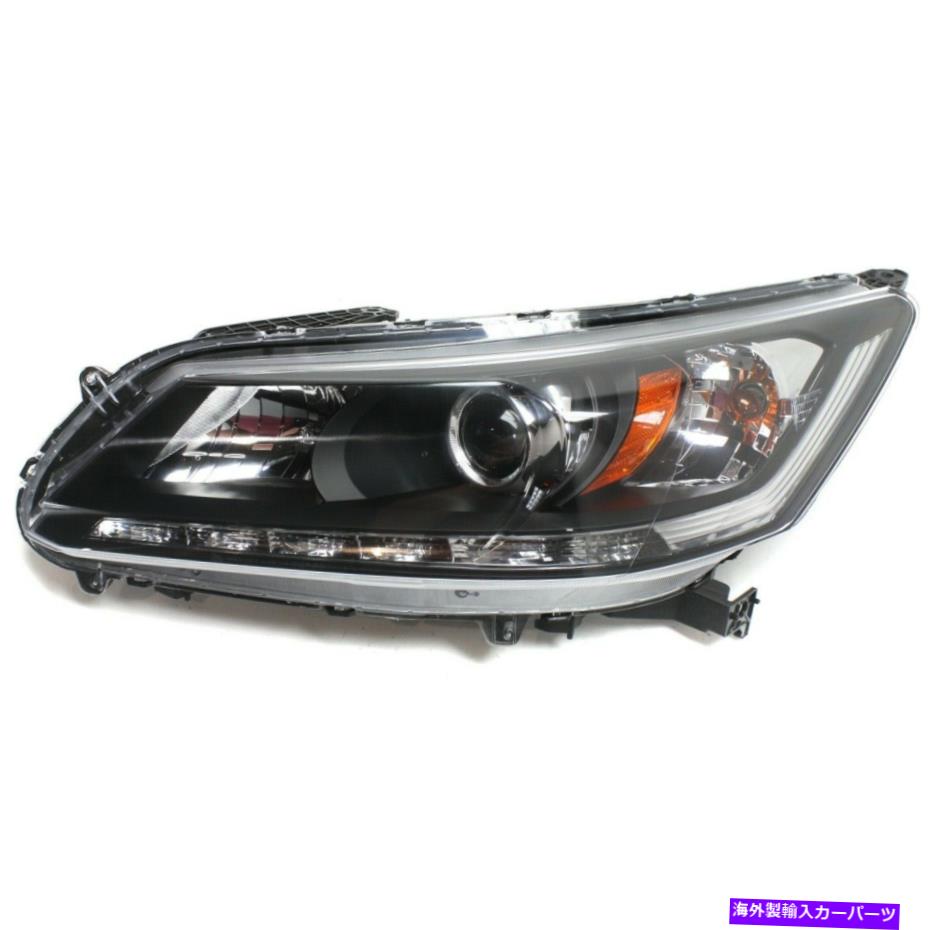 USヘッドライト 2013-2015 Honda Accord Ex-L Touring 6Cylセダンが球部を残しました Headlight For 2013-2015 Honda Accord EX-L Touring 6Cyl Sedan Left With Bulb CAPA【並行輸入品】