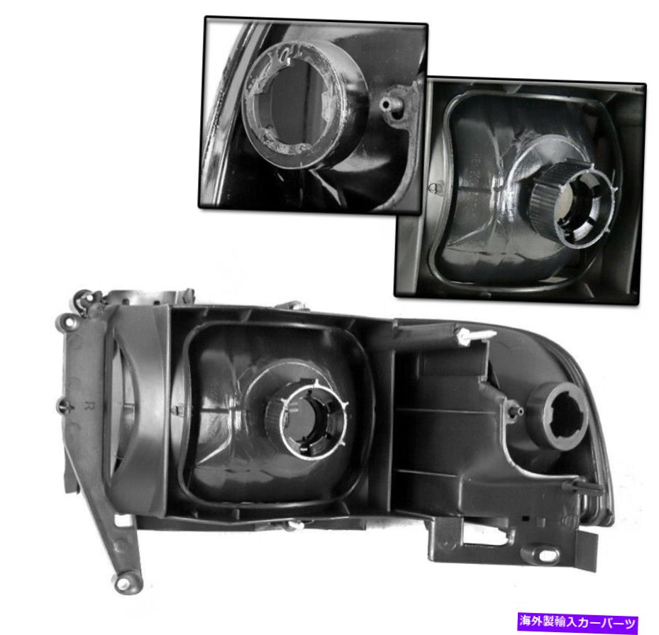 USヘッドライト 1994-2001 Dodge RAM 1500 2500 3500 3500 2500 3500 3500 3500 3500 3500 3500 SCRID DRL + HID FOR 1994-2001 DODGE RAM 1500 2500 3500 BLACK HEADLIGHT +BLUE LED SIGNAL DRL+HID【並行輸入品】