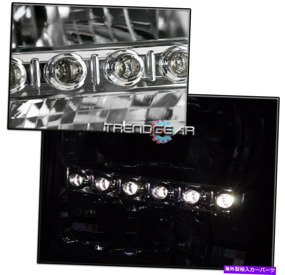 USヘッドライト 1999年から2004年のF250のF350のスーパーデューティLED交換用クロムヘッドライトランプ FOR 1999-2004 FORD F250 F350 SUPER DUTY LED REPLACEMENT CHROME HEADLIGHTS LAMPS【並行輸入品】|Us Custom Parts Shop USDM
