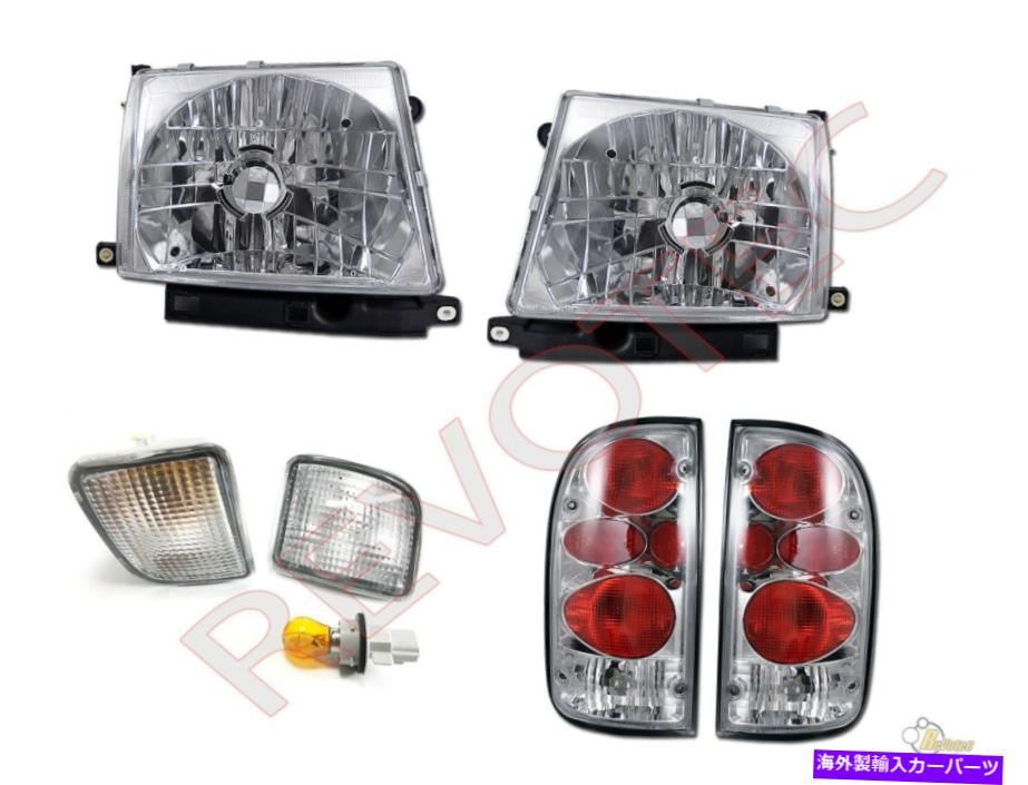 USヘッドライト ヘッドライト+クリアフロントシグナル+テールライト99 00 TOYOTA TACOMA 4WD Headlights + Clear Front Signal + Tail Lights For 98 99 00 Toyota Tacoma 4WD【並行輸入品】