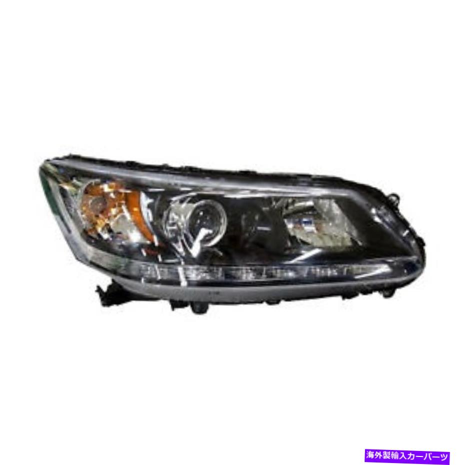 USヘッドライト 13-15ホンダアコードのためのLED DRLハロゲンカーハンドの乗客を持つヘッドライト Headlight with LED DRL Halogen CAPA Hand Passenger For 13-15 Honda Accord【並行輸入品】