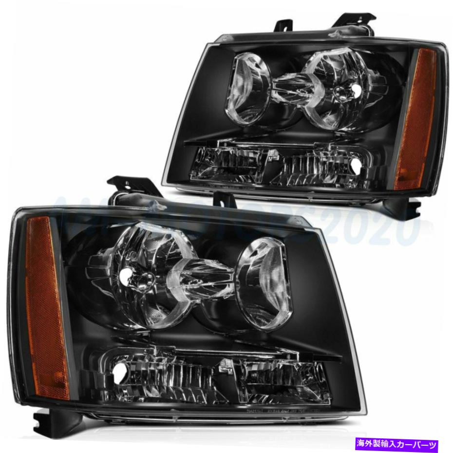 USヘッドライト Chevy Avalanche 2007-2013ヘッドライトアセンブリ対左+右側ヘッドランプ For Chevy Avalanche 2007-2013 Headlight Assembly Pair Left+Right Sides Headlamps【並行輸入品】