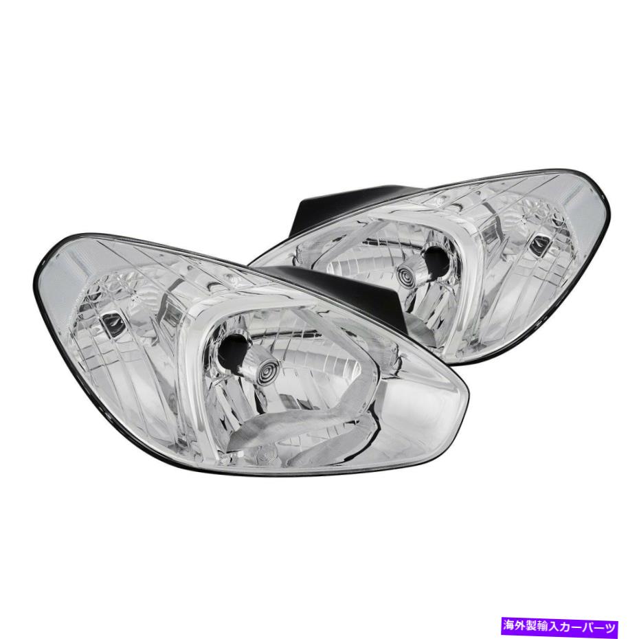 USヘッドライト Hyundai Accent 2007-2011 Lumen 87-1001939 Chromeファクトリースタイルのヘッドライト For Hyundai Accent 2007-2011 Lumen 87-1001939 Chrome Factory Style Headlights【並行輸入品】