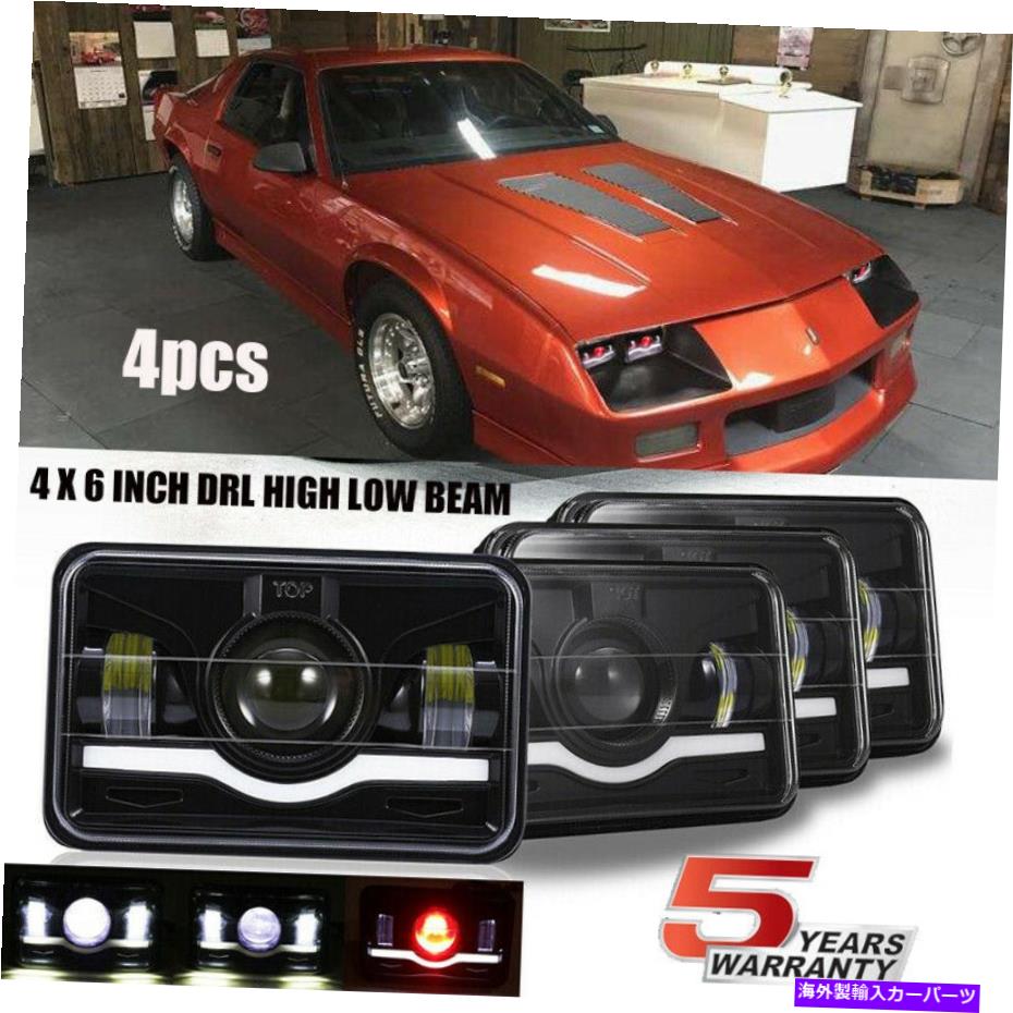 USヘッドライト Chevrolet Camaro 82-92のための4ピース4x6 \