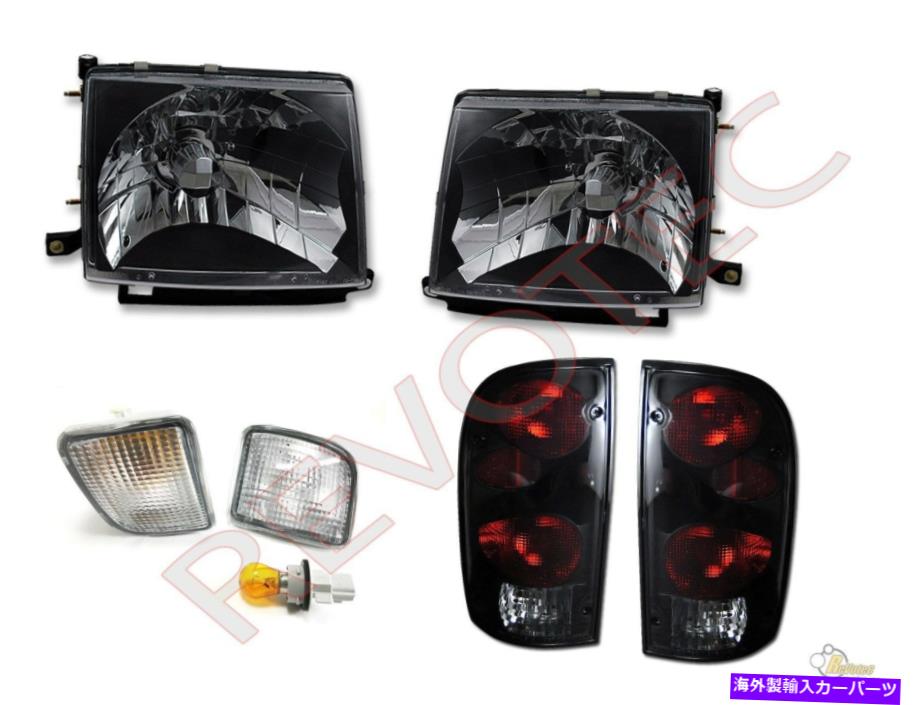 USヘッドライト 黒のヘッドライトのフロントシグナル+テールライトランプは98 99 00トヨタタコマ4WD Black Headlights Front Signal + Tail Lights Lamps For 98 99 00 Toyota Tacoma 4WD【並行輸入品】