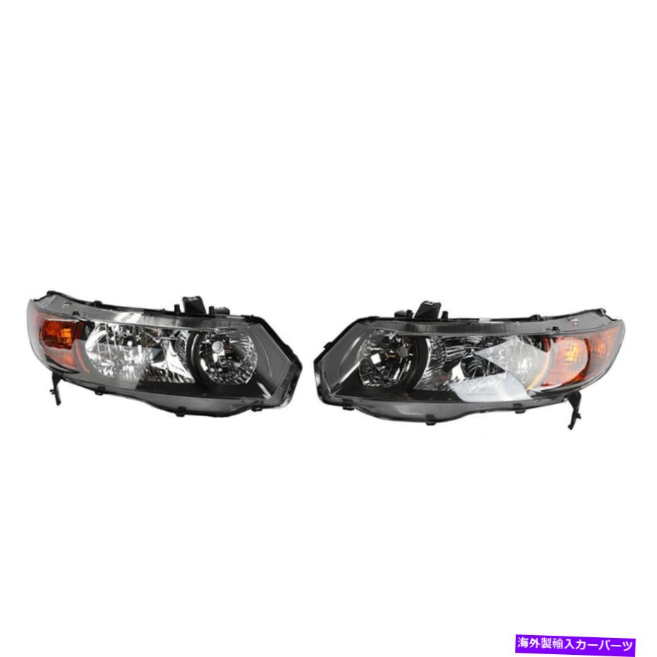 USヘッドライト ホンダシビック2006-2011 2DRクーペモデルのための正面左ヘッドライトブラック Front Left Right Headlights Black for Honda Civic 2006-2011 2dr Coupe Models【並行輸入品】｜Us Custom Parts Shop USDM