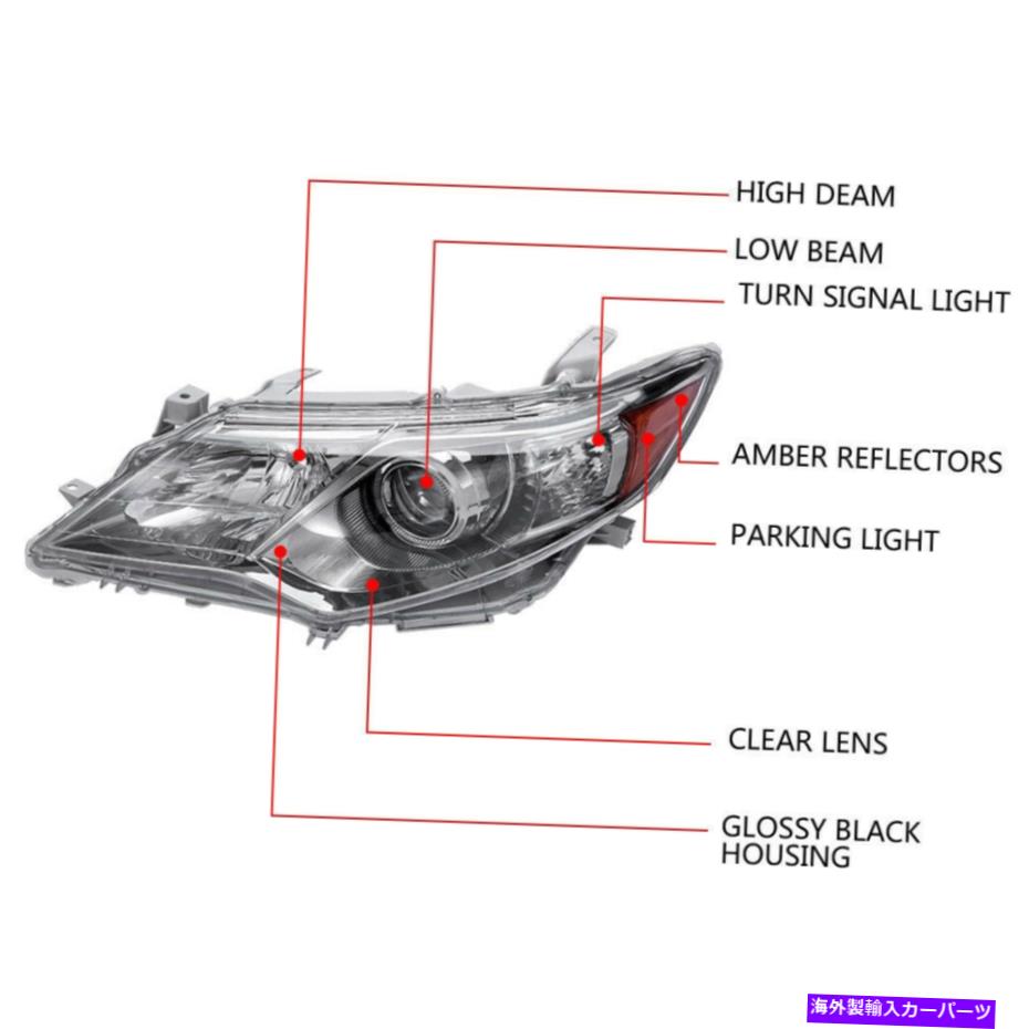 USヘッドライト 新しいセットスモーキーブラックヘッドライトヘッドランプドライバー+ 2012-2014カムリー New Set Smoky Black Headlights Headlamps Driver+Passenger For 2012-2014 Camry【並行輸入品】