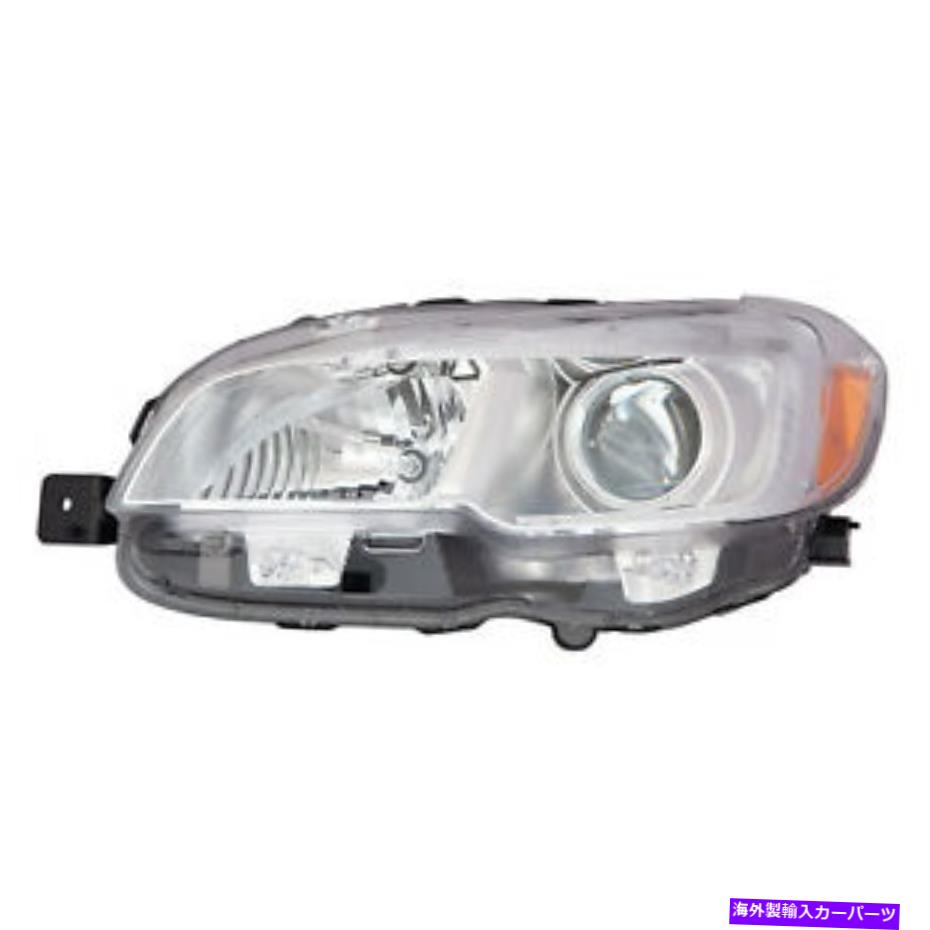 USヘッドライト ヘッドライトハロゲンクローム左ドライバーNSFフィット2015-2018 Subaru WRX / STI Headlight Halogen Chrome Left Driver NSF Fits 2015-2018 Subaru WRX/STI【並行輸入品】