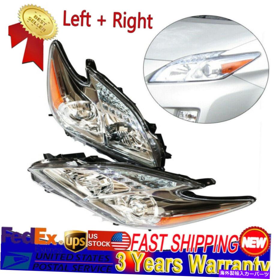 USヘッドライト 2010-11トヨタプリウスヘッドライトハロゲンヘッドランプドライバー+助手席側 2pcs For 2010-11 Toyota Prius Headlight Halogen Headlamp Driver + Passenger Side【並行輸入品】