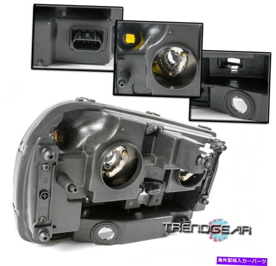 USヘッドライト 2002-2009 Chevy Trailblazerの交換ヘッドライトブラックW / Blue DRL LED + HID 2002-2009 CHEVY TRAILBLAZER REPLACEMENT HEADLIGHT BLACK W/BLUE DRL LED+HID【並行輸入品】 45,080円