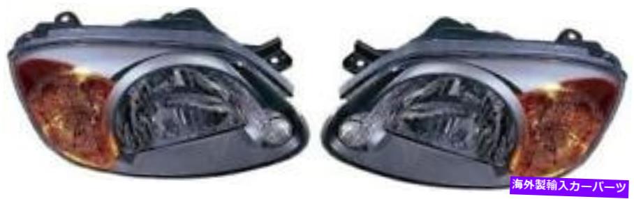 USヘッドライト 2003年のサイド/ペア - 2006 Hyundaiアクセントフロントヘッドライトアセンブリの交換 SIDE/PAIR for 2003 - 2006 Hyundai Accent Front Headlight Assembly Replacement【並行輸入品】