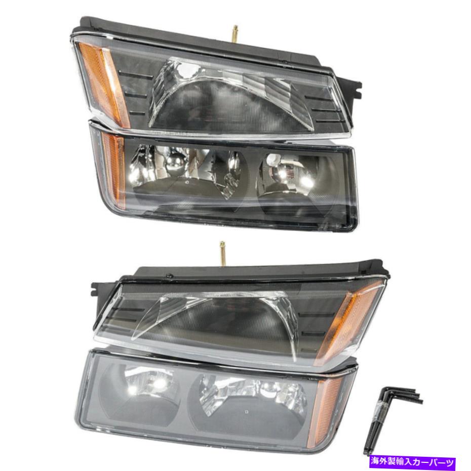 USヘッドライト Bumper信号ランプを用いたChevy Avalanche 2002-2006ヘッドライトアセンブリ対 For Chevy Avalanche 2002-2006 Headlight Assembly Pair With Bumper Signal Lamps【並行輸入品】