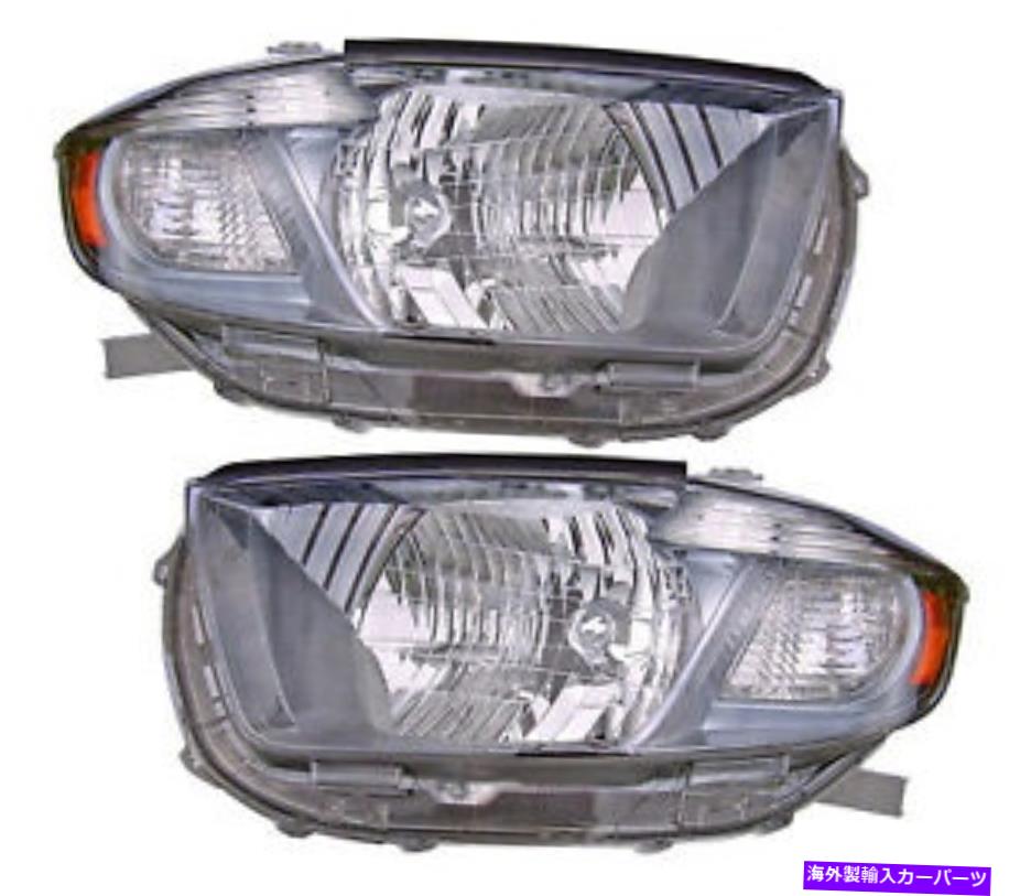 USヘッドライト 2008年2009年の2010年トヨタハイランダーヘッドライトペアセット For 2008 2009 2010 Toyota Highlander Headlights Pair Set【並行輸入品】