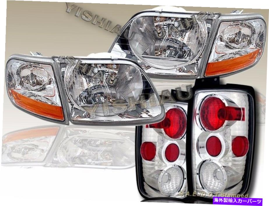 USヘッドライト 97-02フォードエクスペディションXLT Eddie Bauerヘッドライト＆コーナーライト＆テールライト 97-02 FORD EXPEDITION XLT EDDIE BAUER HEADLIGHTS &CORNER LIGHTS & TAIL LIGHTS【並行輸入品】