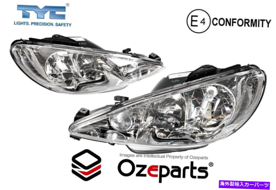 USヘッドライト Peugeot 206シリーズ3/5ドアハッチ03~07のためのセットペアLH + RHヘッドライトランプ Set Pair LH+RH Head Light Lamp For Peugeot 206 Series 3 / 5 Door Hatch 03~07【並行輸入品】
