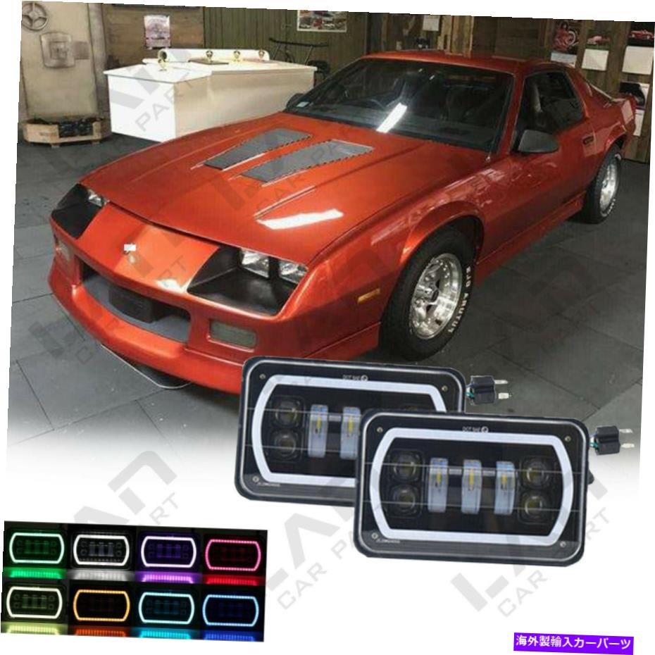 USヘッドライト 4×6 "RGB LED電球DRL Hi-Lビームヘッドライト82-92シボレーカマロIROC-Z 2X 4X6" RGB LED Light Bulb DRL Hi-L Beam Headlight For 82-92 Chevy Camaro Iroc-Z 2X【並行輸入品】|Us Custom Parts Shop USDM
