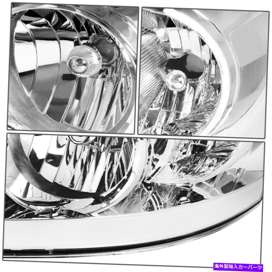 USヘッドライト クロームハウジングヘッドライトクリアコーナーランプ+ LED DRLは06-08ドッジRAM 1500-3500 CHROME HOUSING HEADLIGHT CLEAR CORNER LAMP+LED DRL FOR 06-08 DODGE RAM 1500-3500【並行輸入品】