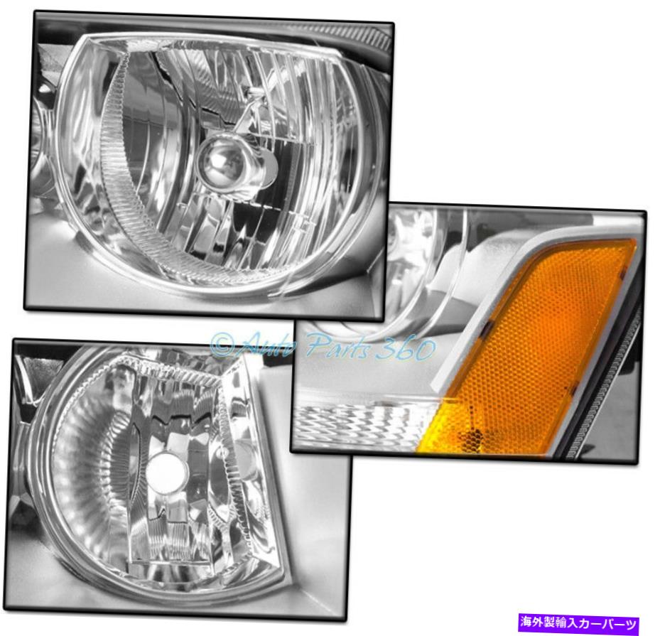 USヘッドライト 08-14 Dodge Avenger Crystal Style ChromeヘッドライトヘッドランプW / Blue DRL LED FOR 08-14 DODGE AVENGER CRYSTAL STYLE CHROME HEADLIGHTS HEADLAMPS W/BLUE DRL LED【並行輸入品】