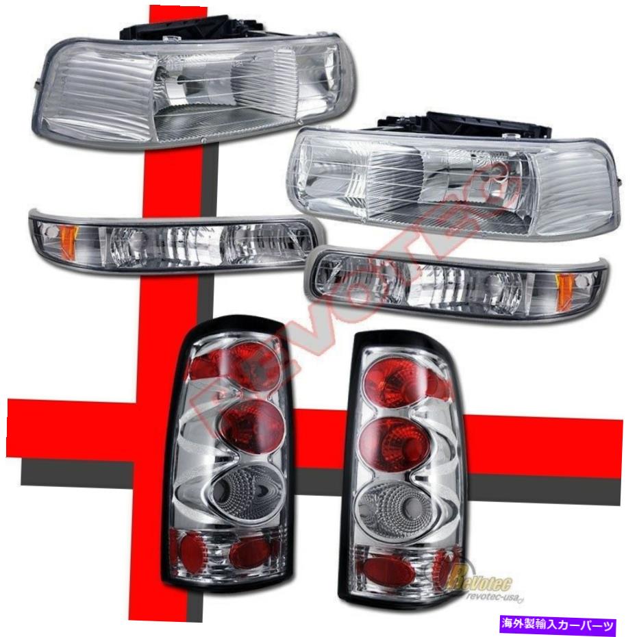 USヘッドライト 99-02 Chevy Silverado 1500 2500ヘッドライトバンパー信号＆テールライトクロム 99-02 Chevy Silverado 1500 2500 Headlights Bumper Signal & Tail Lights Chrome【並行輸入品】