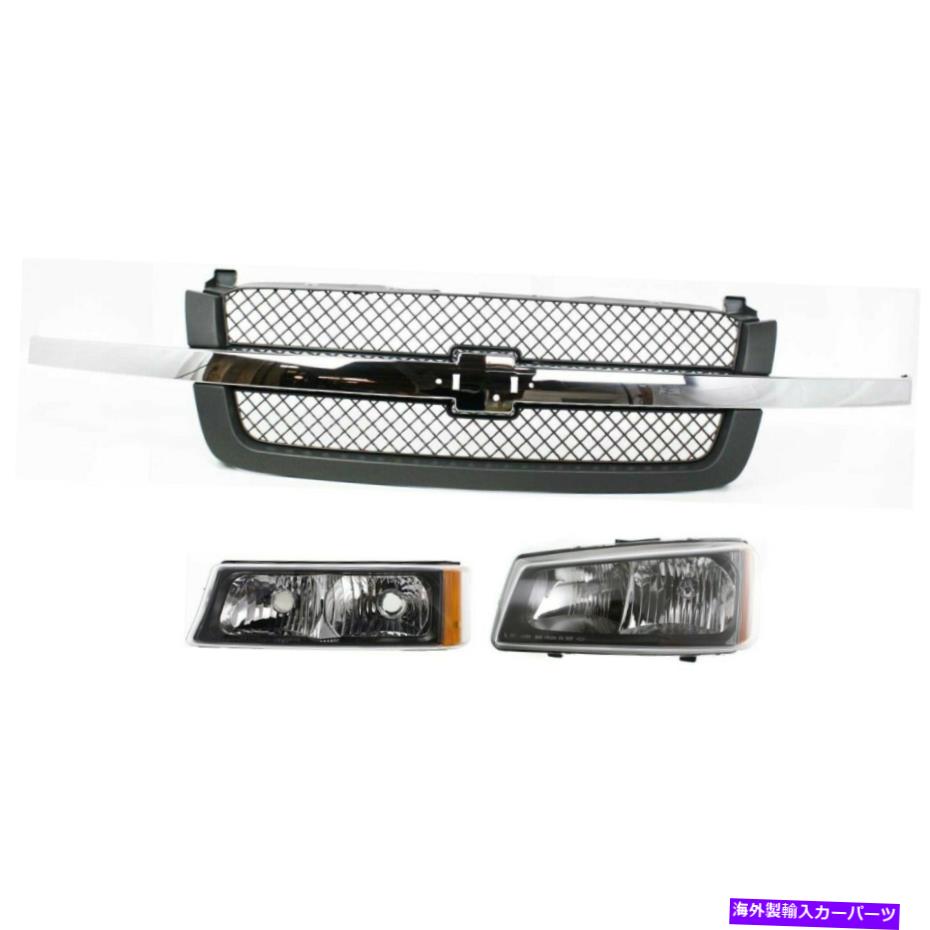 USヘッドライト ヘッドライトとターンシグナルキット2003-2006シボレーアバランシェ1500ハロゲン Headlight and Turn Signal Kit For 2003-2006 Chevrolet Avalanche 1500 Halogen【並行輸入品】