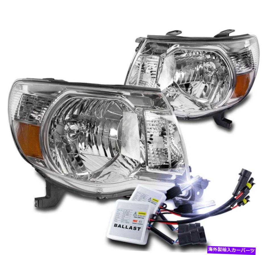 USヘッドライト 2005-2011 Tacoma Chrome /琥珀色交換用ヘッドライトランプW / 10000K HID FOR TOYOTA 2005-2011 TACOMA CHROME/AMBER REPLACEMENT HEADLIGHT LAMP W/10000K HID【並行輸入品】