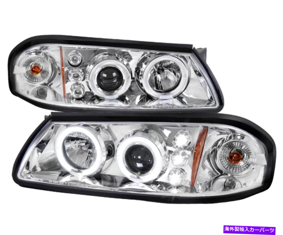 USヘッドライト 2000-2005のシボレーインパラLED Haloプロジェクターヘッドライトヘッドランプ左+右 For 2000-2005 Chevy Impala LED Halo Projector Headlights Head Lamps Left+RIght【並行輸入品】