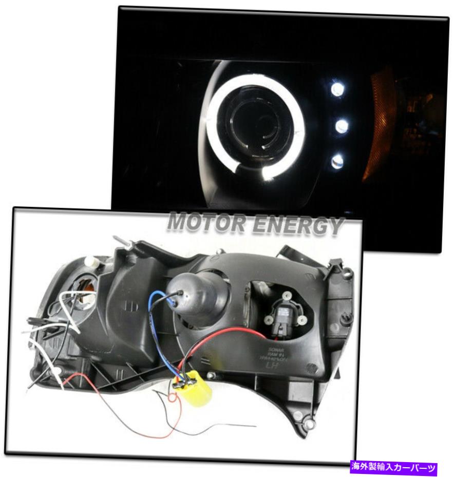 USヘッドライト 94-01 Dodge Ram Pickup Halo LEDブラック/スモークプロジェクターヘッドライトW / DRLランプ FOR 94-01 DODGE RAM PICKUP HALO LED BLACK/SMOKE PROJECTOR HEADLIGHTS W/DRL LAMP【並行輸入品】