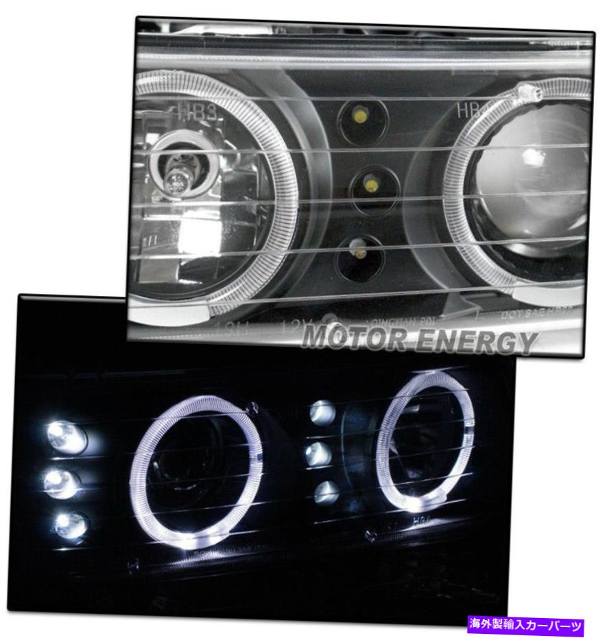 USヘッドライト 99-02 Chevy Silverado Halo LEDブラックプロジェクターヘッドライトランプW /バンパーブルーDRL 99-02 CHEVY SILVERADO HALO LED BLACK PROJECTOR HEADLIGHTS LAMP W/BUMPER BLUE DRL【並行輸入品】